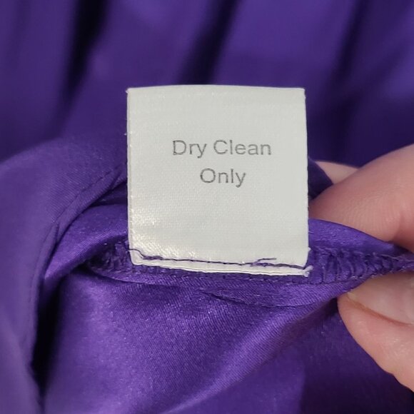 Parker Silk Racerback‎ Mini Dress Surplice Neckline Elastic Waist Purple Medium - Picture 7 of 9